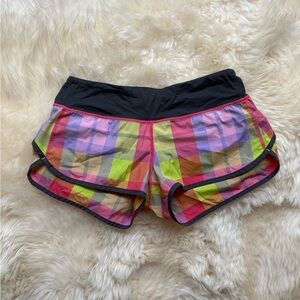 Vintage Lululemon Plaid Colourful Running Shorts